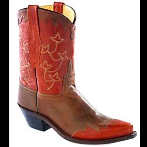 Old West Women's 8" Fashion Wear Western Cowgirl Boots Barnwood
